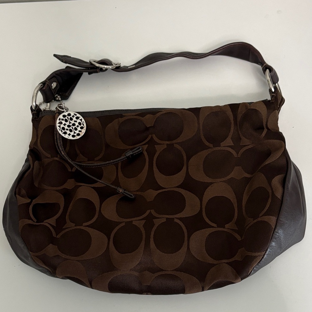 Coach Signature Brown Hobo Bag K0993-13642 – Leather Trim, Shoulder Bag
